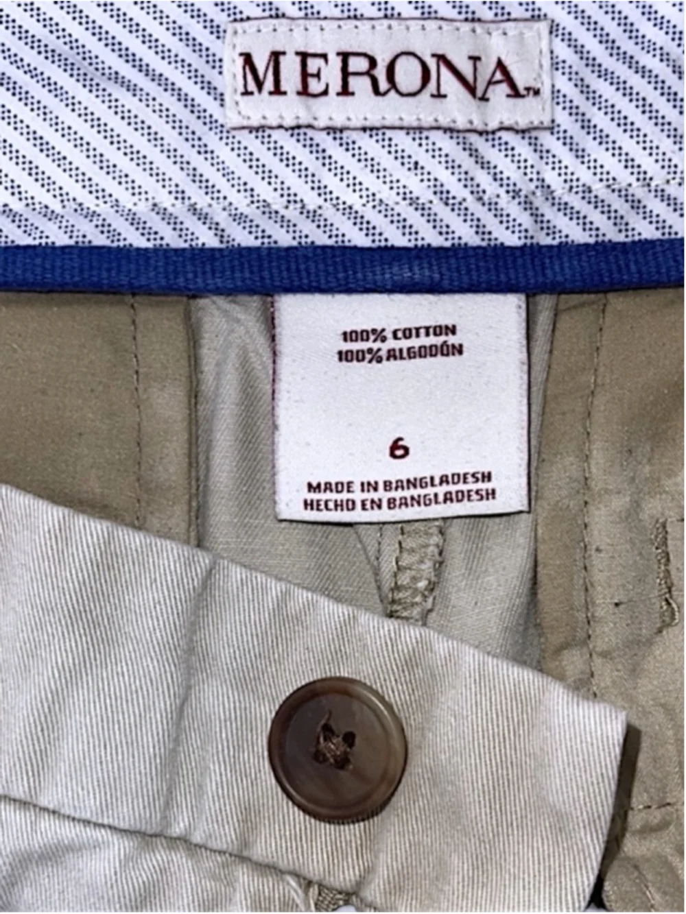 Merona Women’s Khaki Chino Shorts – Size 6